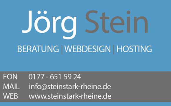 Visitenkarte Steinstark Rheine | Beratung | Webdesign | Hosting